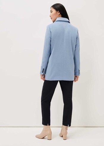 Phase Eight Amara Wool Coats Grey/Blue USA | 2419570-NE